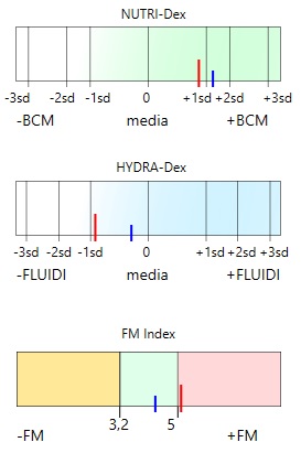 Grafici di analisi della composizione corporea